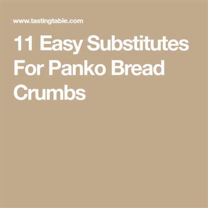 Can you substitute crushed crackers for panko