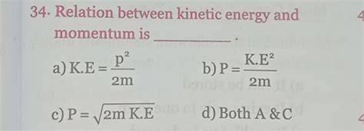 Does equal kinetic energy mean equal momentum