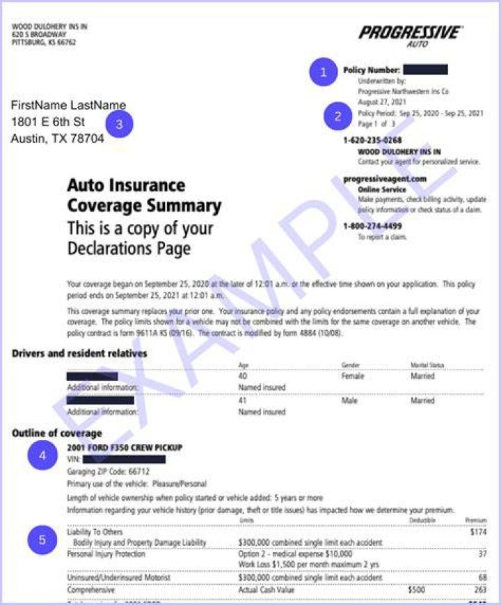 How do I get a declaration page from Esurance