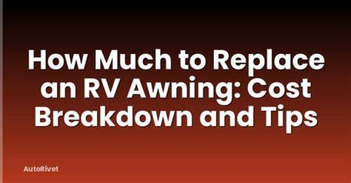 How much does it cost to replace an RV canvas