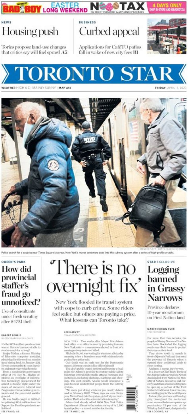 How much does the Toronto Star newspaper cost