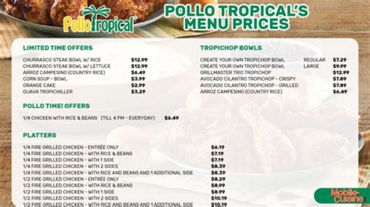 How much is the family meal at Pollo Tropical