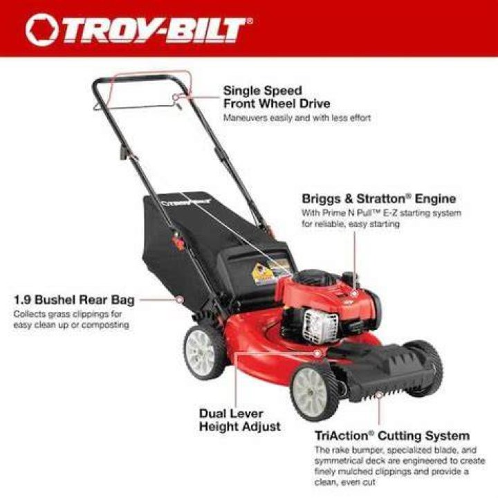 How much oil does a Troy Bilt push mower hold