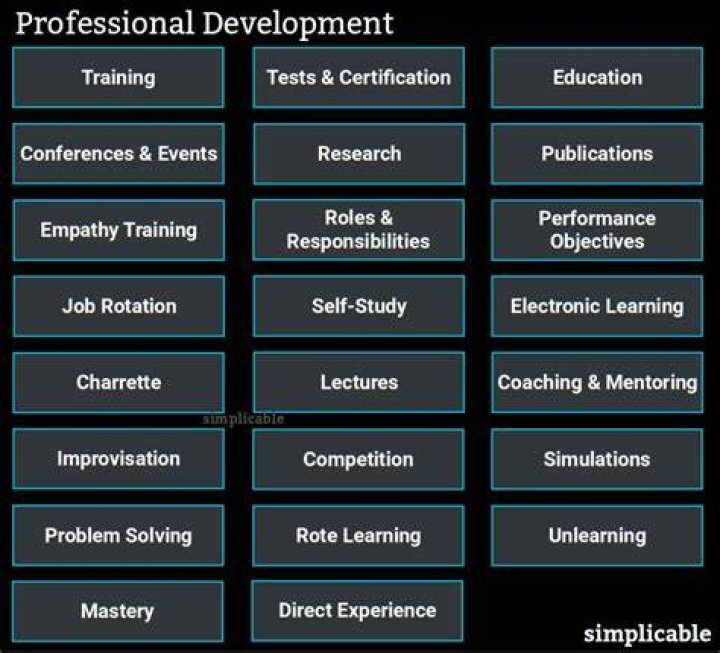 What are examples of professional development