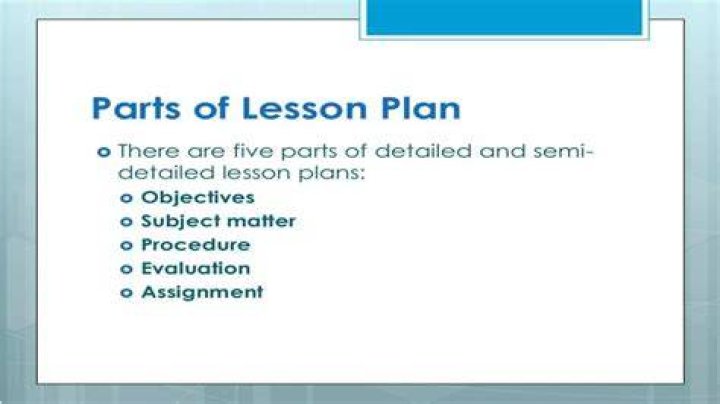 What are the essential parts of learning plan