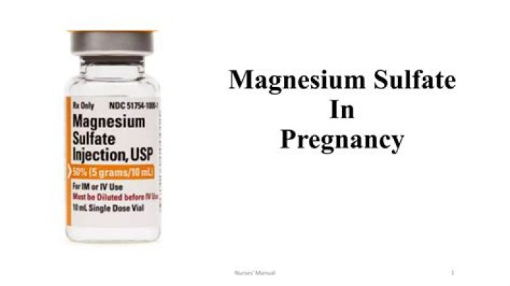 What does magnesium sulfate do in pregnancy