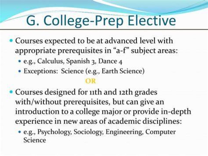 What is an example of a college prep elective