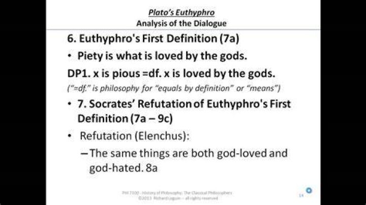 What is Euthyphros first definition of piety