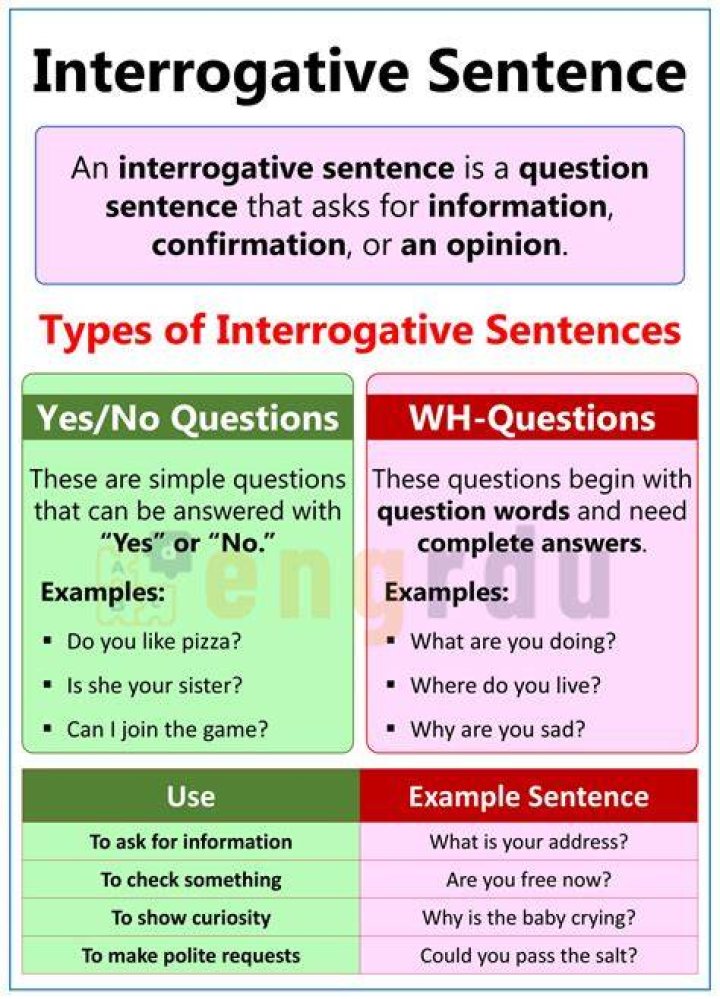 What is interrogative sentences with examples