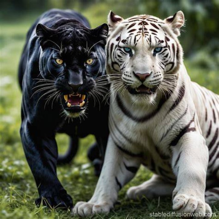 What is the name of the white and black tiger