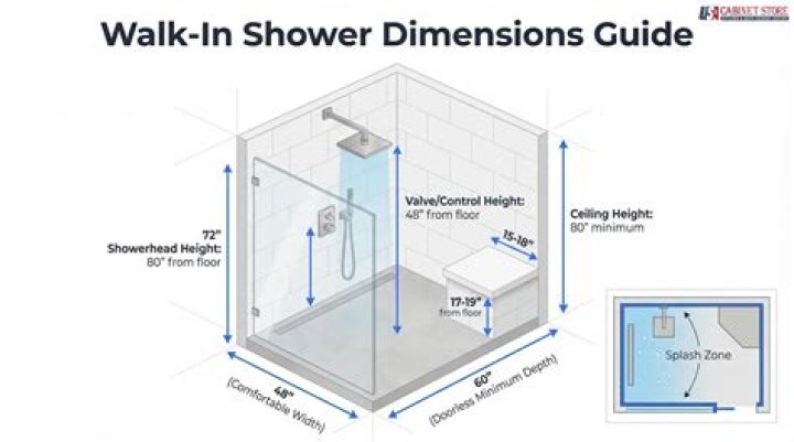 What is the size of a standard walk in shower