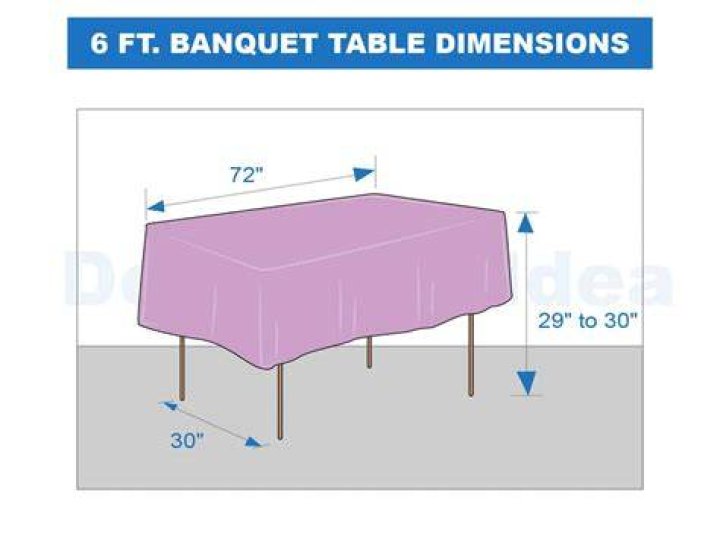 What is the width of a standard banquet table