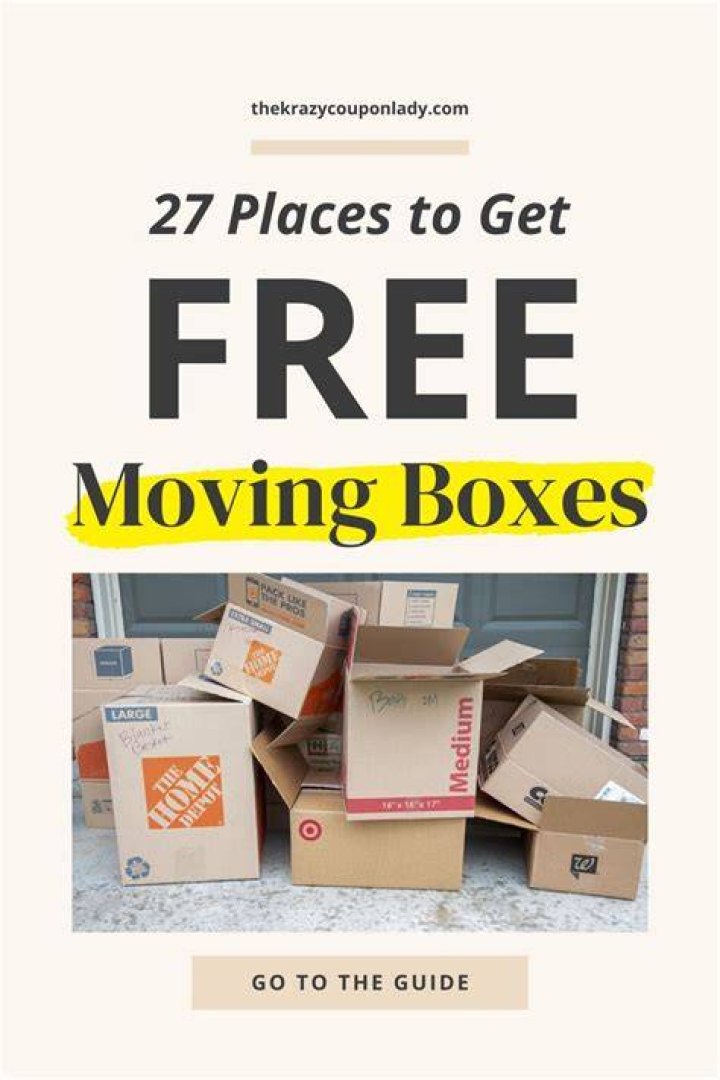 Where can I get free boxes to pack for moving