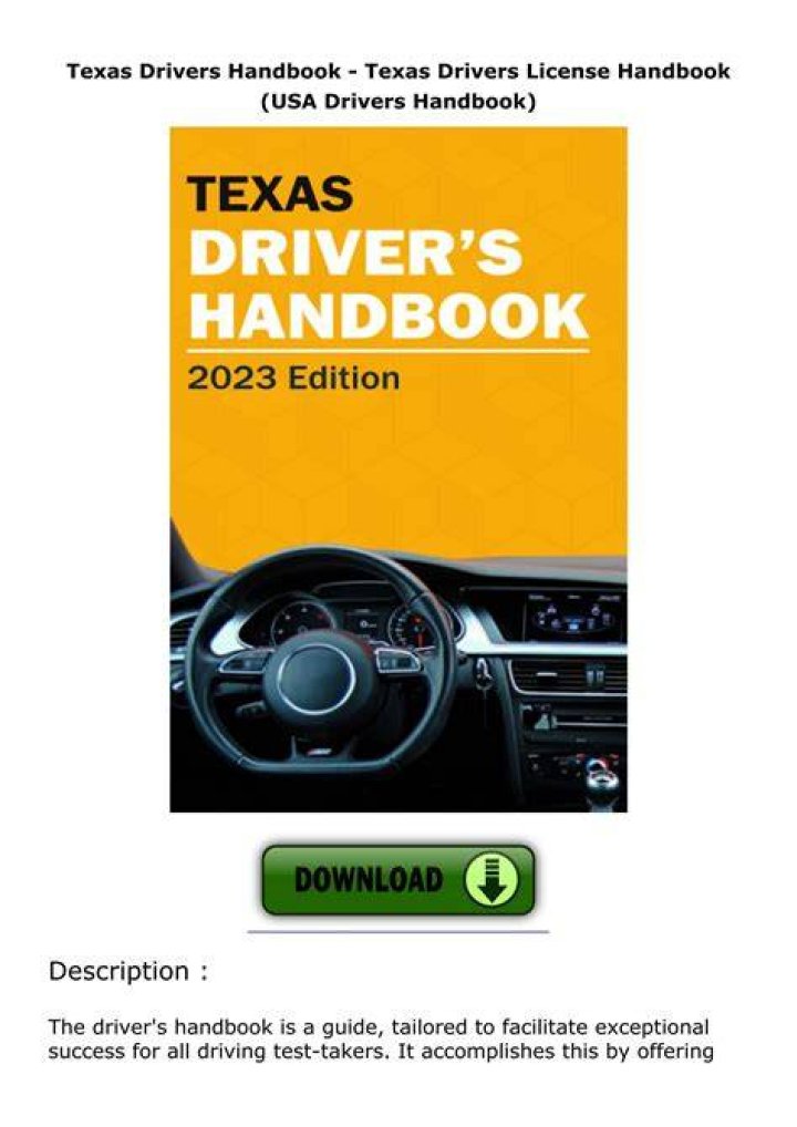 Where can I pick up my Texas drivers Handbook