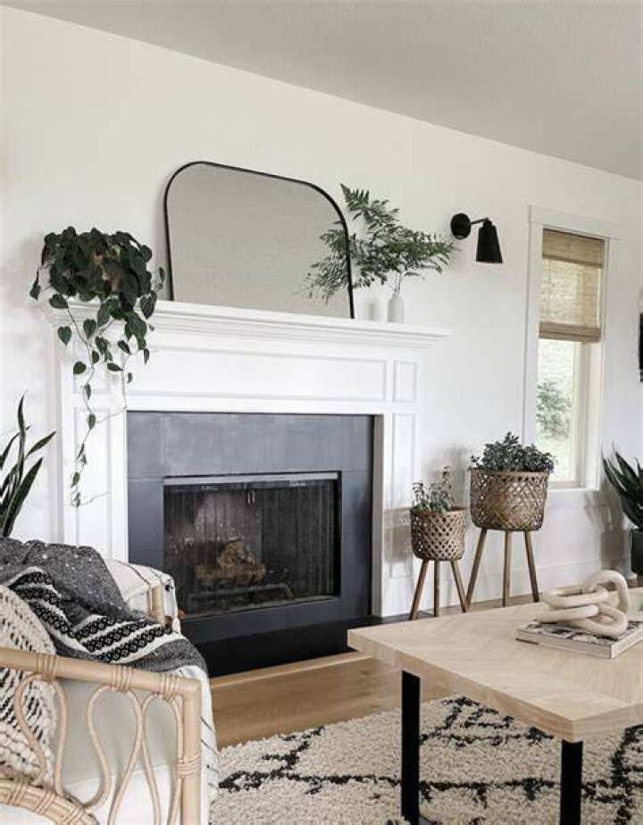 Where should mirror be placed above fireplace